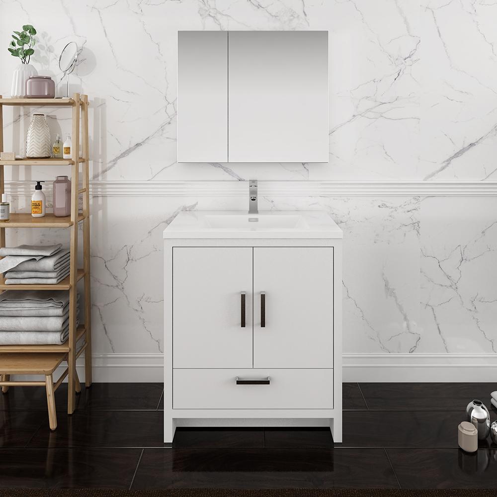 Fresca Imperia 30" Free Standing Modern Bathroom Vanity w/ Medicine Cabinet Vanity Fresca 