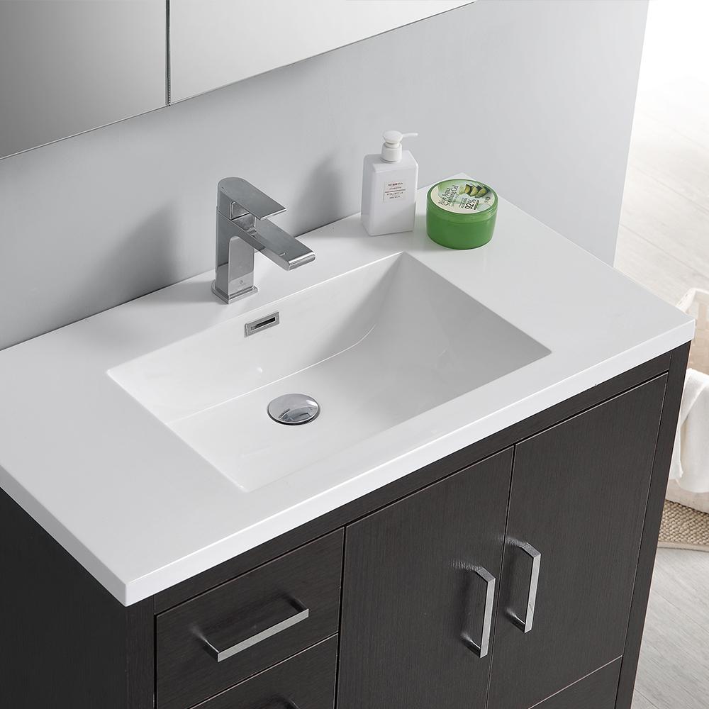 Fresca Imperia 36" Free Standing Modern Bathroom Vanity w/ Medicine Cabinet- Left Version Vanity Fresca 