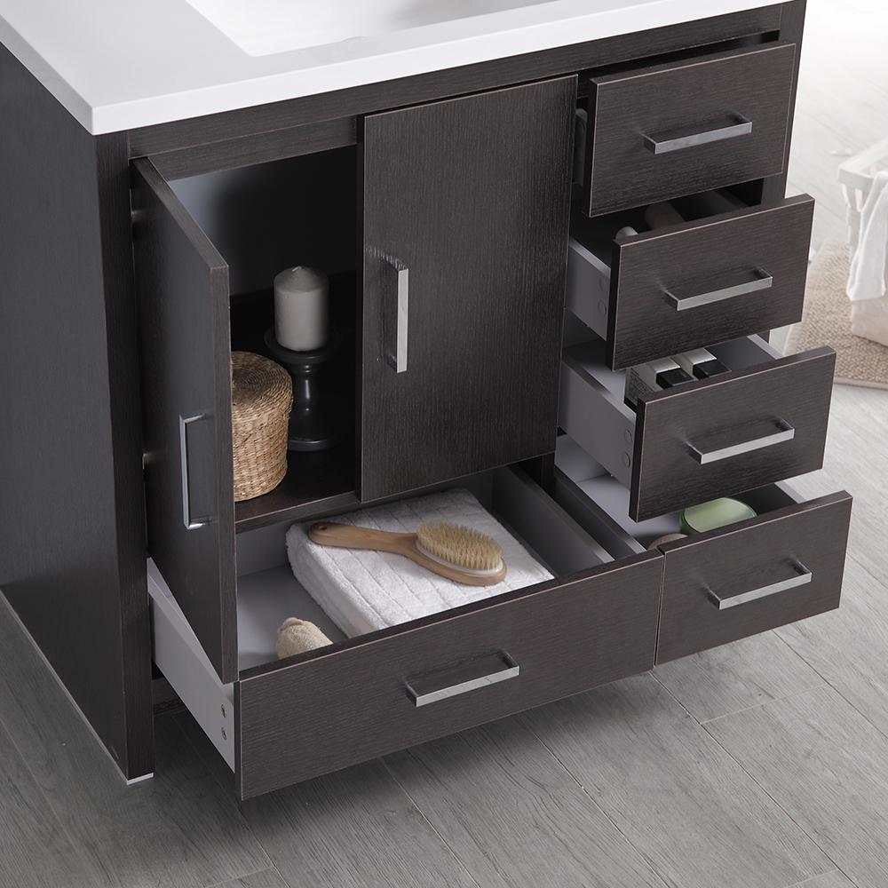 Fresca Imperia 36" Free Standing Modern Bathroom Vanity w/ Medicine Cabinet- Left Version Vanity Fresca 