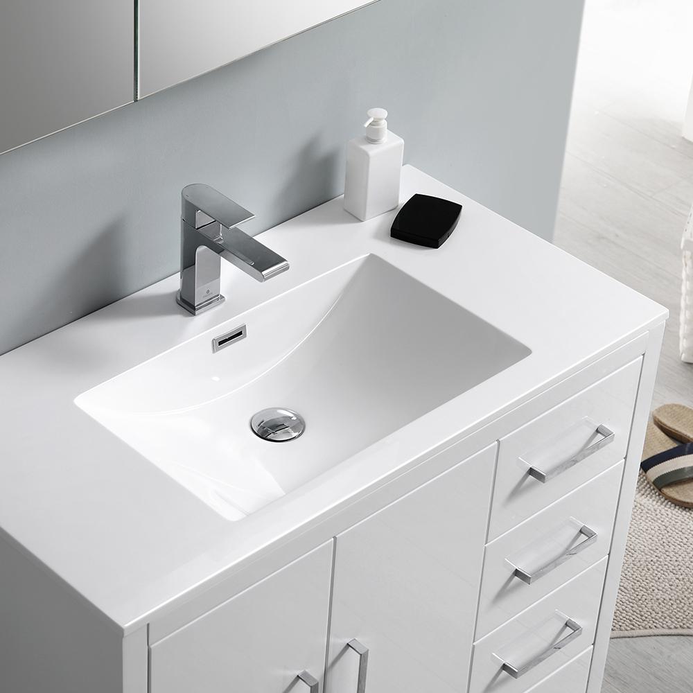 Fresca Imperia 36" Free Standing Modern Bathroom Vanity w/ Medicine Cabinet- Left Version Vanity Fresca 