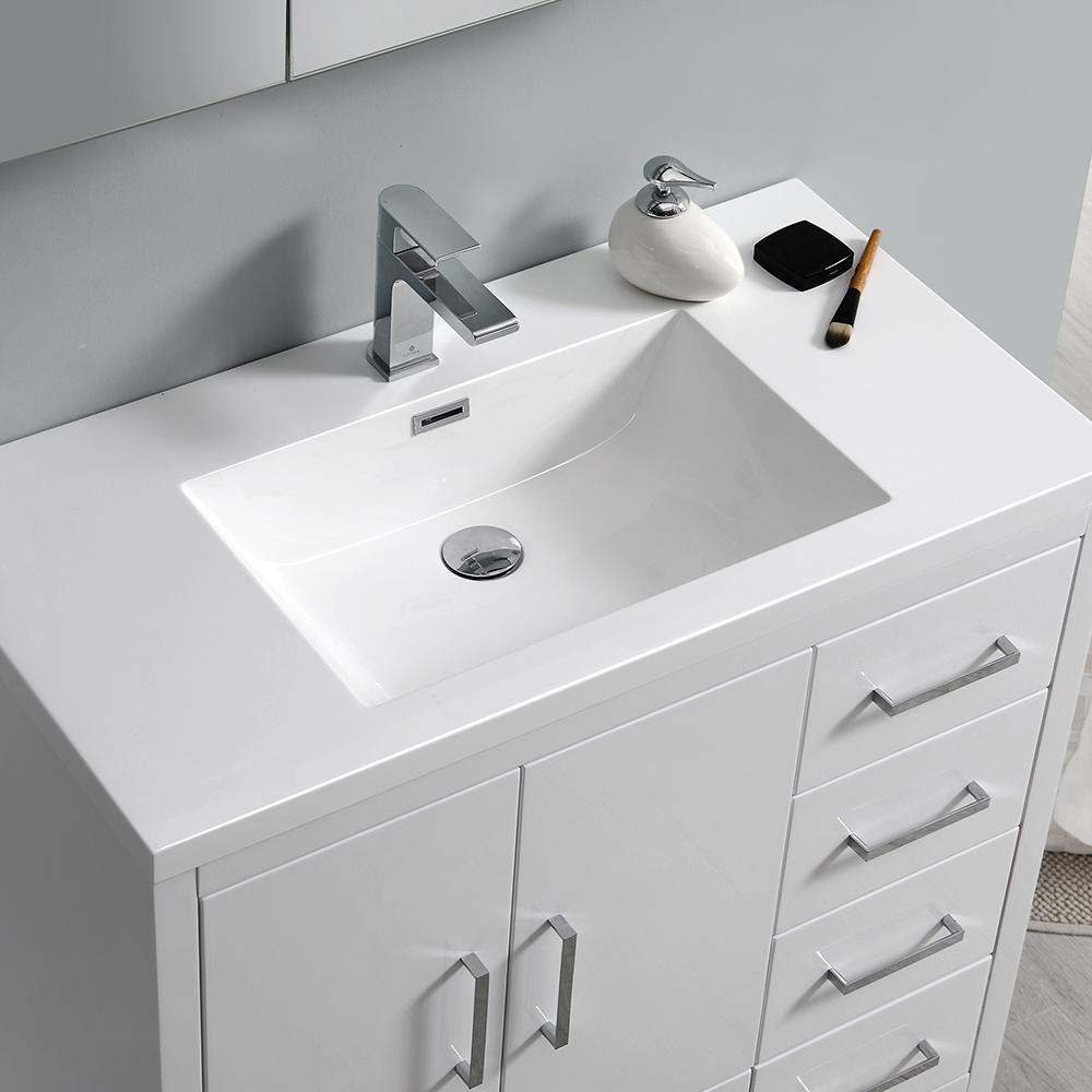 Fresca Imperia 36" Free Standing Modern Bathroom Vanity w/ Medicine Cabinet- Left Version Vanity Fresca 