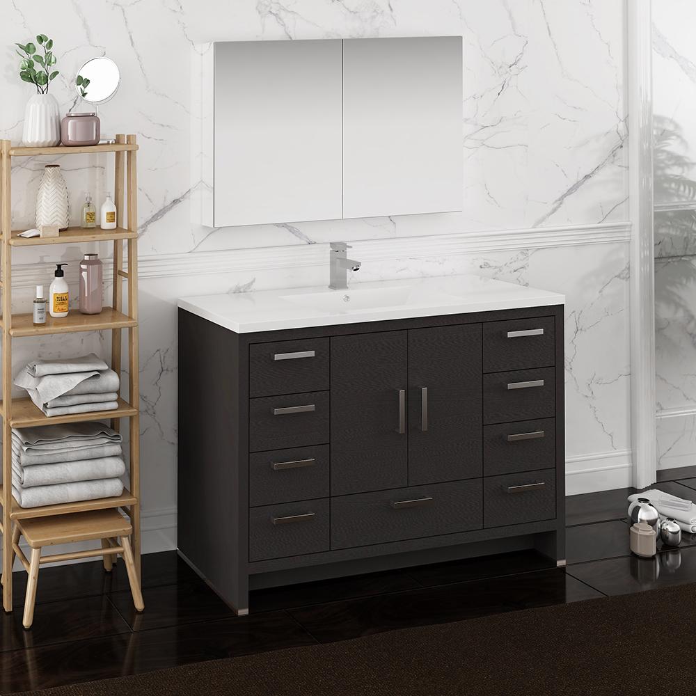 Fresca Imperia 48" Free Standing Modern Bathroom Vanity w/ Medicine Cabinet Vanity Fresca 