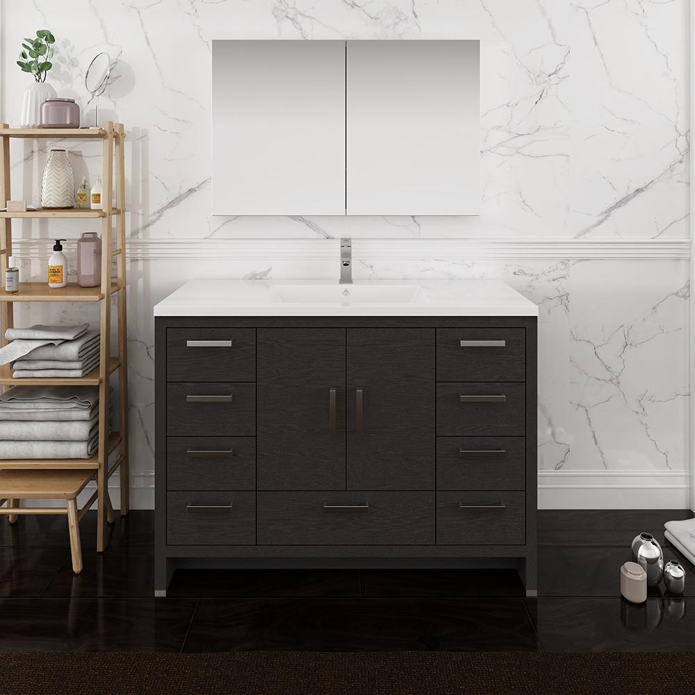 Fresca Imperia 48" Free Standing Modern Bathroom Vanity w/ Medicine Cabinet Vanity Fresca 