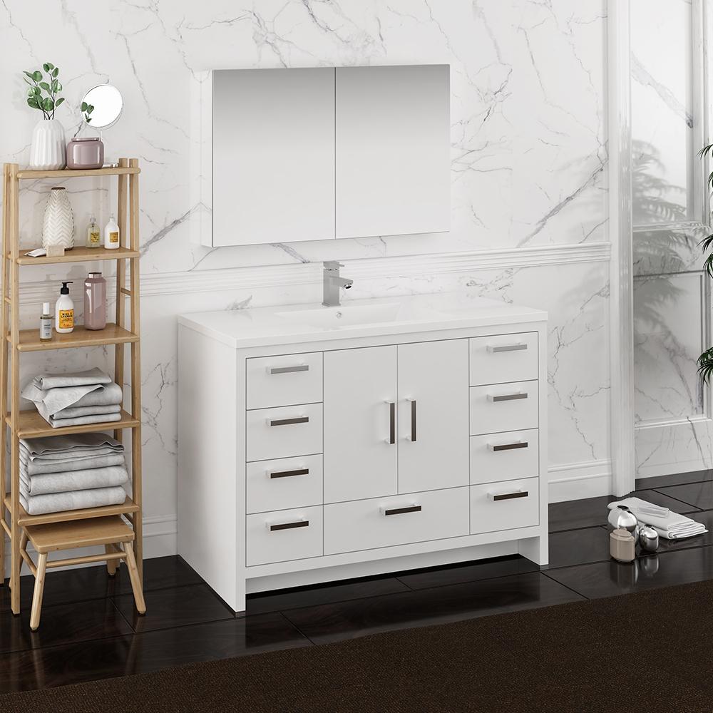 Fresca Imperia 48" Free Standing Modern Bathroom Vanity w/ Medicine Cabinet Vanity Fresca 
