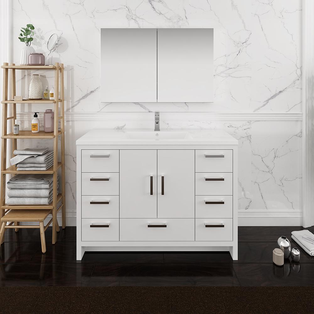 Fresca Imperia 48" Free Standing Modern Bathroom Vanity w/ Medicine Cabinet Vanity Fresca 