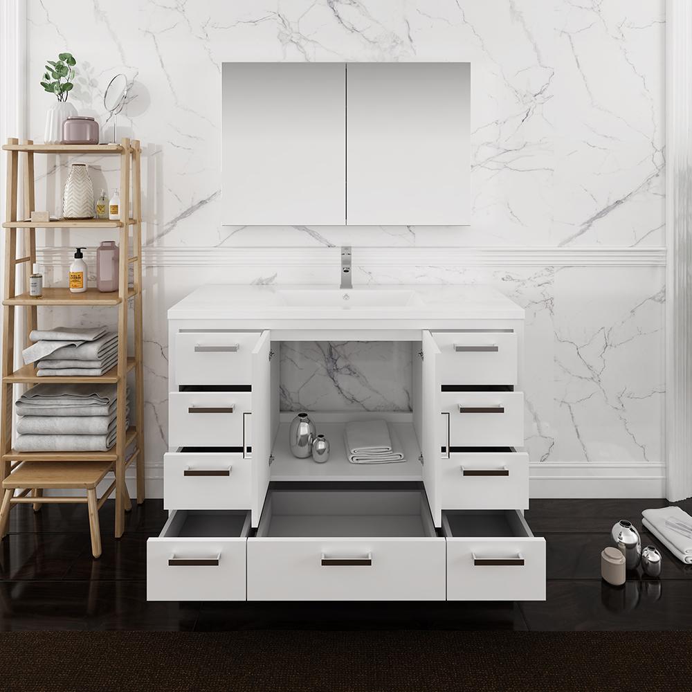 Fresca Imperia 48" Free Standing Modern Bathroom Vanity w/ Medicine Cabinet Vanity Fresca 
