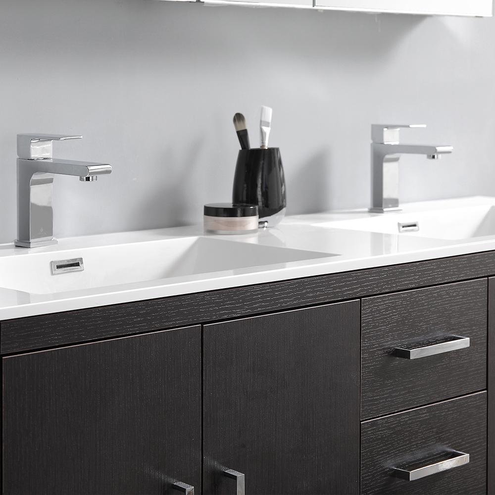 Fresca Imperia 60"Free Standing Double Sink Modern Bathroom Vanity w/ Medicine Cabinet Vanity Fresca 
