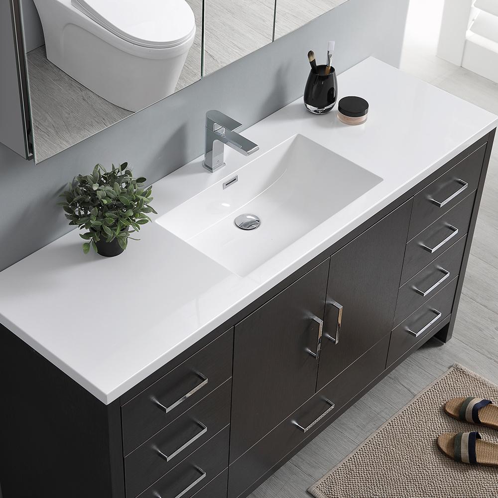 Fresca Imperia 60" Free Standing Single Sink Modern Bathroom Vanity w/ Medicine Cabinet Vanity Fresca 