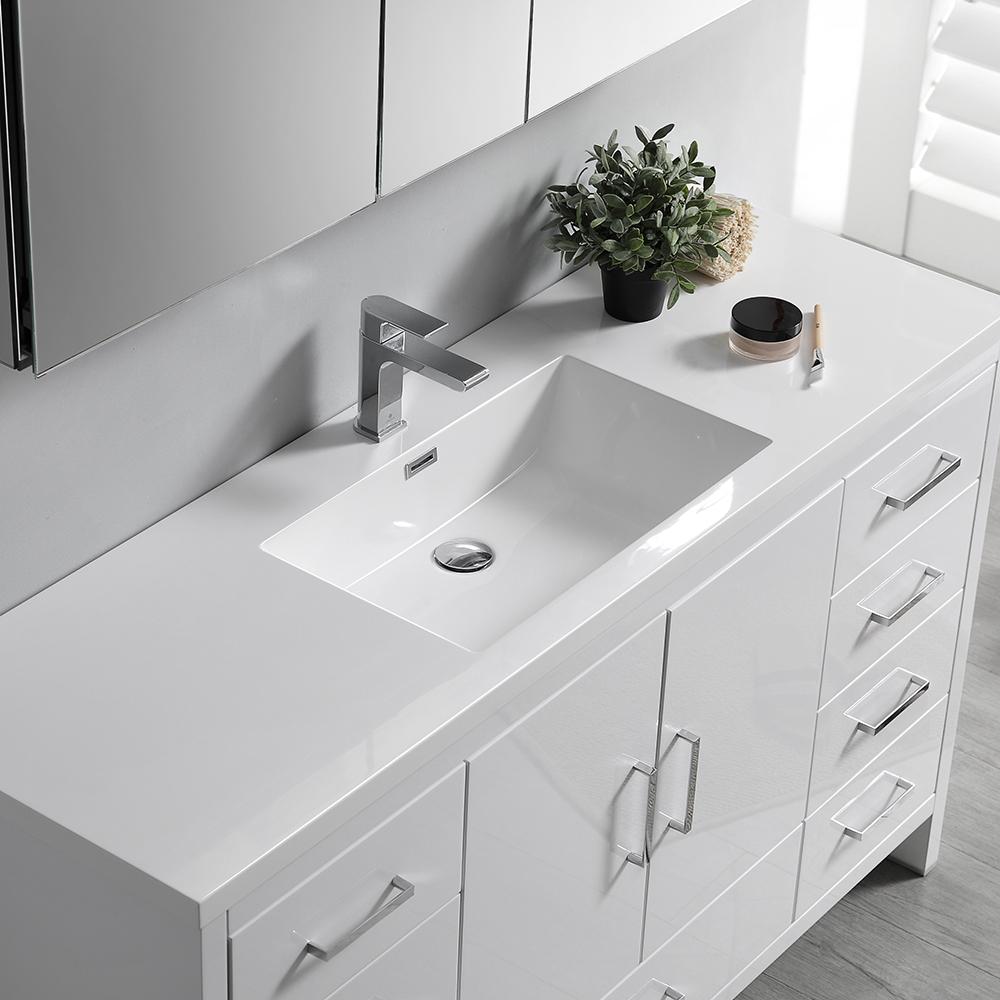 Fresca Imperia 60" Free Standing Single Sink Modern Bathroom Vanity w/ Medicine Cabinet Vanity Fresca 