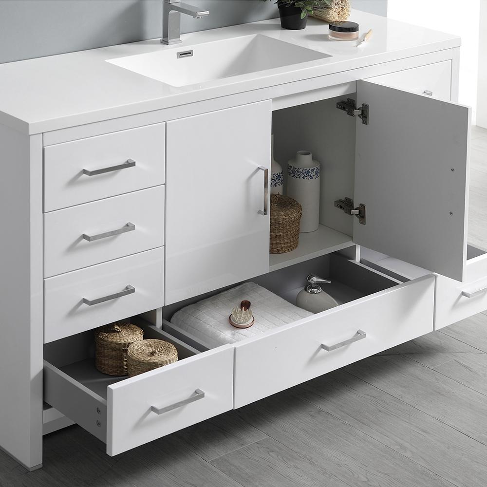 Fresca Imperia 60" Free Standing Single Sink Modern Bathroom Vanity w/ Medicine Cabinet Vanity Fresca 