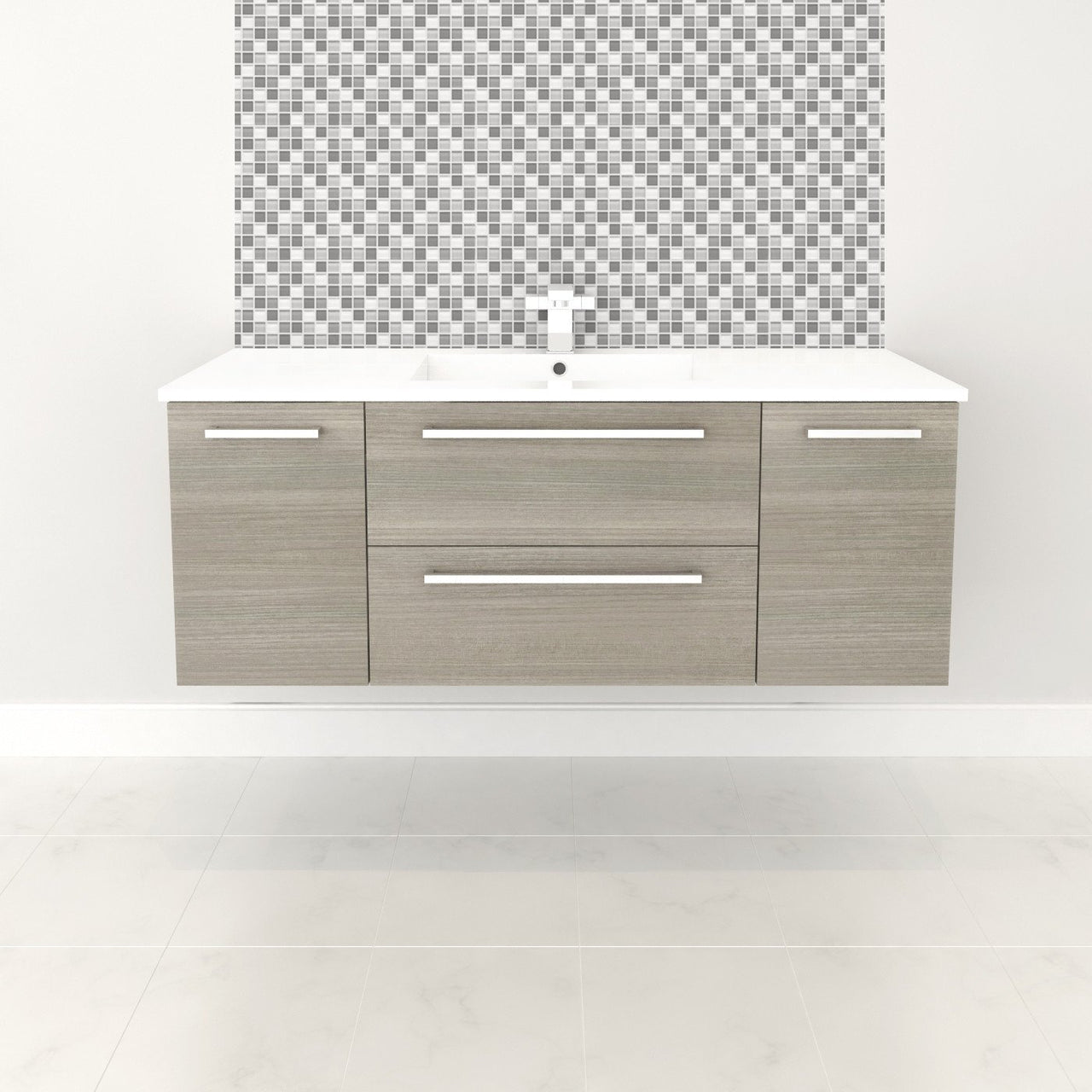 Aria 48'' Modern Wall Hung Vanity 2 Doors & 2 Drawers With Top by Cutler Vanity Cutler Kitchen & Bath 