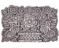 Thumbnail for Flower Basket Plaque Cast Stone Outdoor Asian Collection Wall Ornament Tuscan 