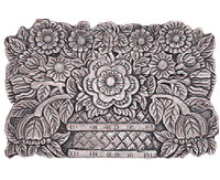 Thumbnail for Flower Basket Plaque Cast Stone Outdoor Asian Collection Wall Ornament Tuscan 