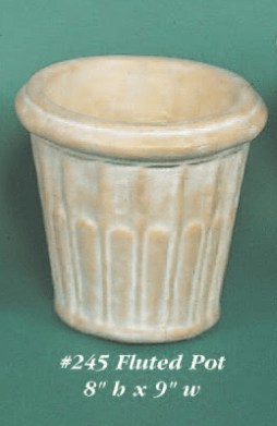 Fluted Pot Cast Stone Outdoor Garden Planter Planter Tuscan 