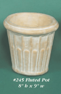 Thumbnail for Fluted Pot Cast Stone Outdoor Garden Planter Planter Tuscan 