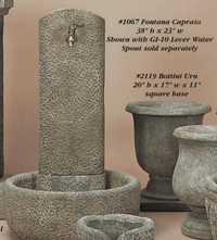Thumbnail for Fontana Capraia Cast Stone Outdoor Garden Planter Planter Tuscan 