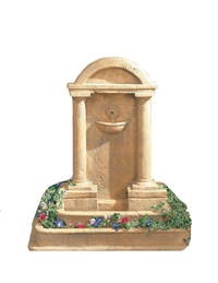Thumbnail for Foro Romano Fountain With In Planter Around Water Basin With Spout Fountain Tuscan 