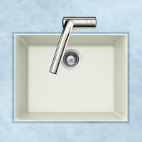 Thumbnail for Houzer CLOUD Quartztone Series Granite Undermount Single Bowl Kitchen Sink, White Kitchen Sink - Undermount Houzer 