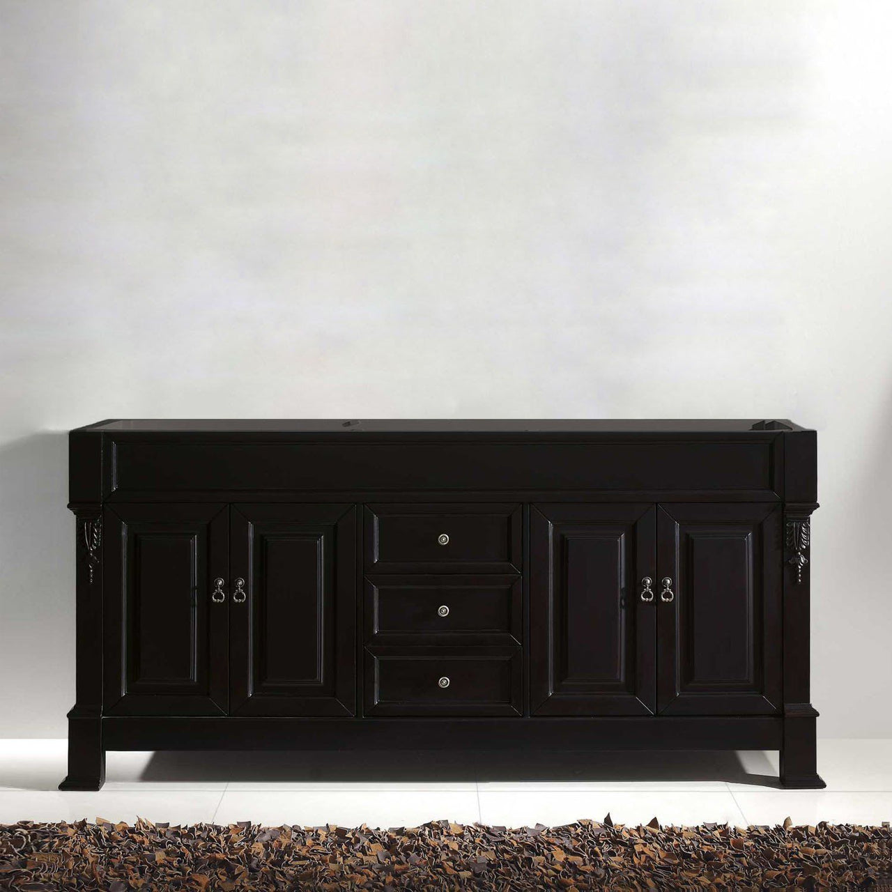 Virtu USA Huntshire 72" Cabinet Only in Dark Walnut Vanity Virtu USA 