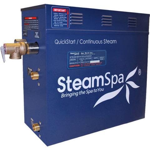 SteamSpa Oasis 9 KW QuickStart Acu-Steam Bath Generator Package in Polished Chrome Steam Generators SteamSpa 