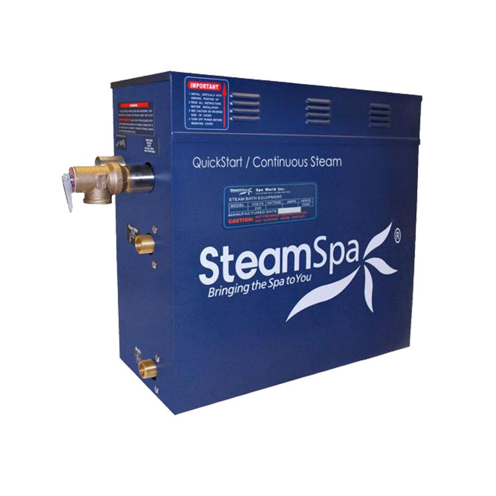 SteamSpa IN450GD-A Indulgence 4.5 KW QuickStart Acu-Steam Bath Generator Package with Built-in Auto Drain in Polished Gold Steam Generators SteamSpa 