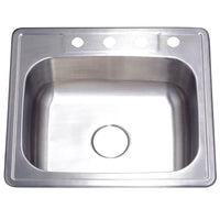 Thumbnail for Gourmetier GKTS252210 Drop-in Single Bowl Kitchen Sink Kitchen Sink Kingston Brass Default Title 
