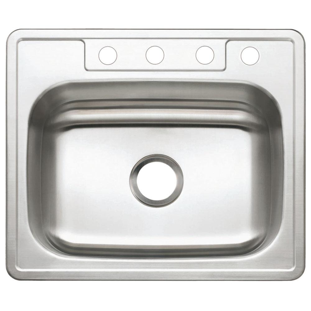 Gourmetier GKTS25227 Drop-in Single Bowl Kitchen Sink Kitchen Sink Kingston Brass Default Title 