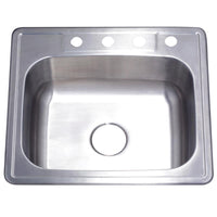 Thumbnail for Gourmetier GKTS25228 Drop-in Single Bowl Kitchen Sink Kitchen Sink Kingston Brass Default Title 