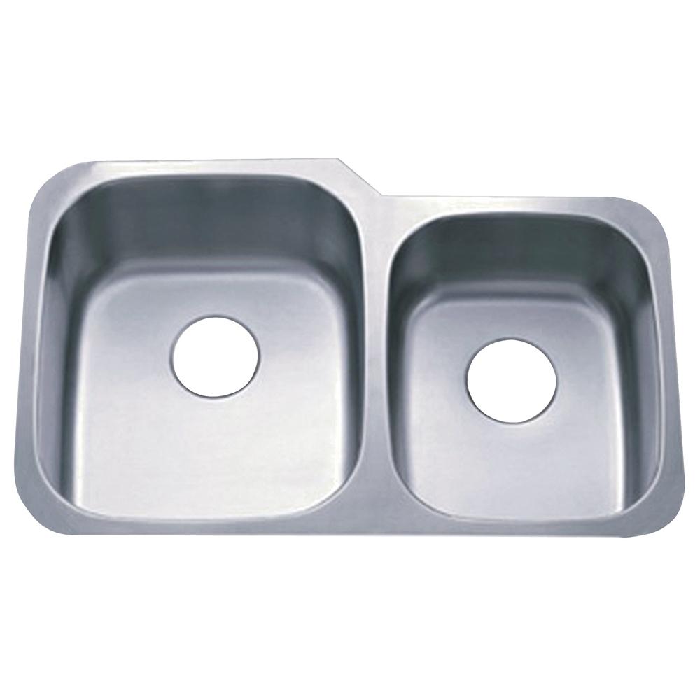 Gourmetier GKUD3221P Undermount Double Bowl Kitchen Sink Kitchen Sink Kingston Brass Default Title 