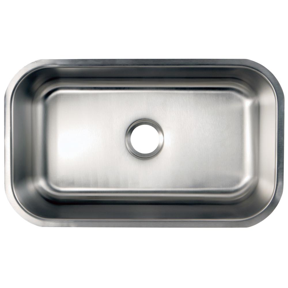 Gourmetier GKUS3018 Undermount Single Bowl Kitchen Sink Kitchen Sink Kingston Brass Default Title 