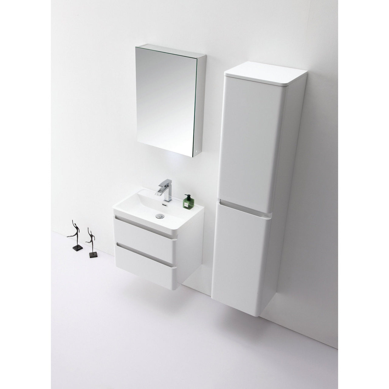 Eviva Glazzy® 24" Wall Mount Modern Bathroom Vanity (High Glossy White) Vanity Eviva 