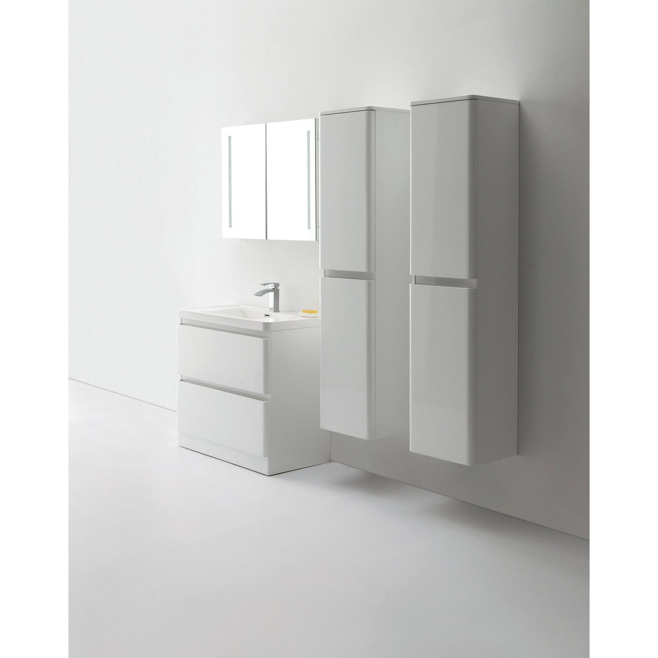 Eviva Glazzy® 36" Floor Mount Modern Bathroom Vanity (High Glossy White) Vanity Eviva 