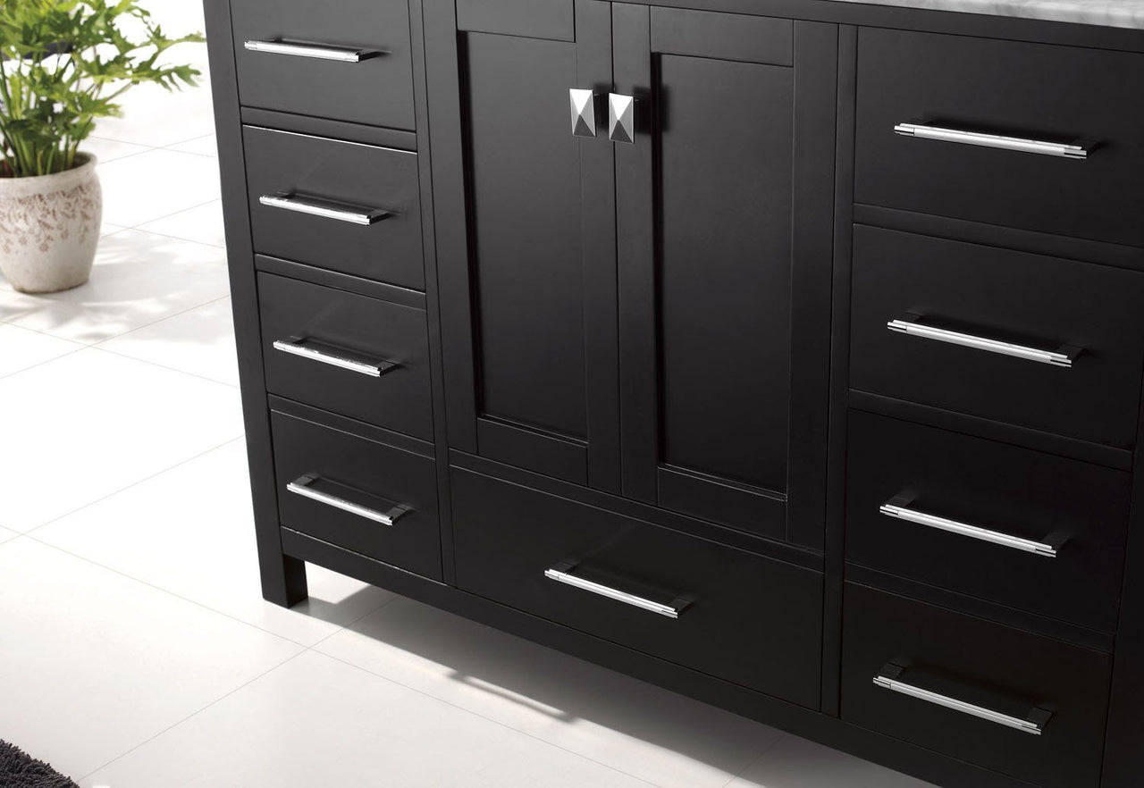 Virtu USA Caroline Avenue 48" Single Round Sink Espresso Top Vanity in Espresso with Mirror Vanity Virtu USA 