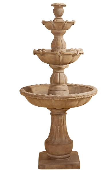Gaetana Three Tier Outdoor Cast Stone Garden Fountain Fountain Tuscan 