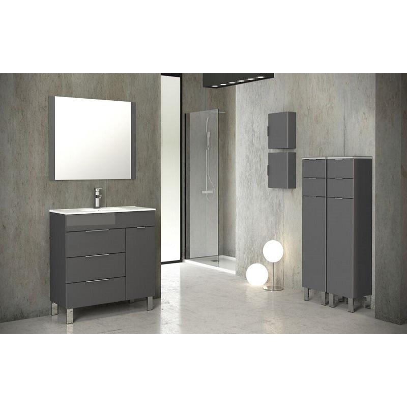 Eviva Geminis® 28" Grey Modern Vanity with White Integrated Porcelain Sink Vanity Eviva 