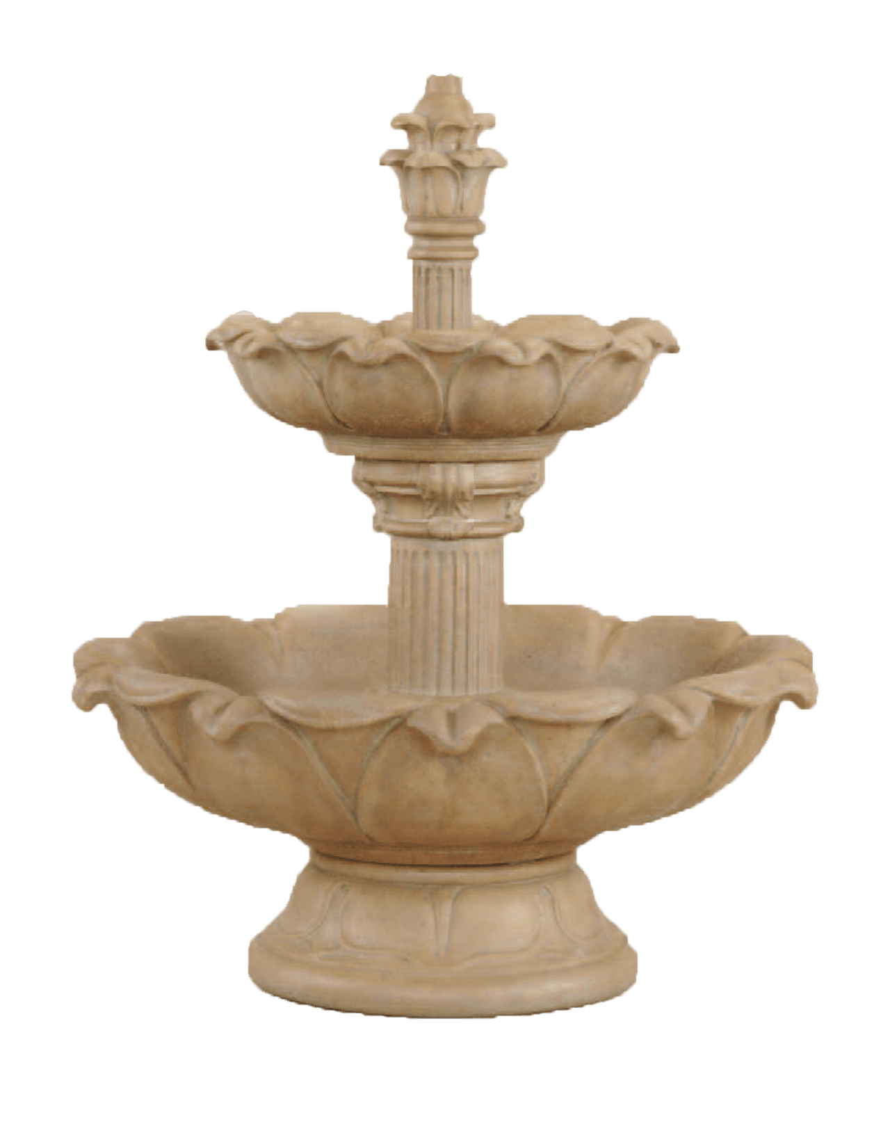Acquarossa Two Tier Cast Stone Outdoor Garden Fountain Short Fountain Tuscan 