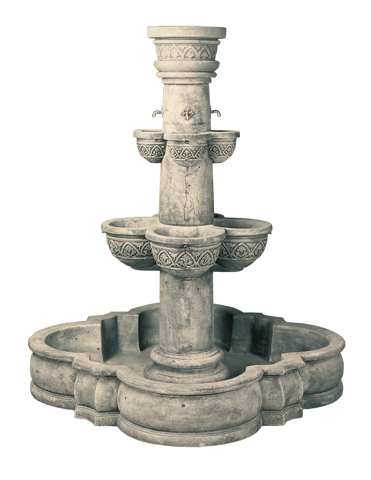 Plaza Minerva Cast Stone Outdoor Garden Fountain With Spout Fountain Tuscan 