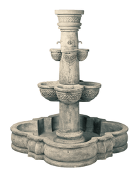 Thumbnail for Plaza Minerva Cast Stone Outdoor Garden Fountain With Spout Fountain Tuscan 