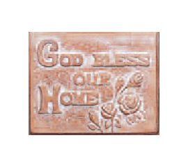 God Bless Plaque Cast Stone Outdoor Asian Collection Wall Ornament Tuscan 
