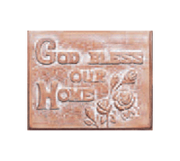 Thumbnail for God Bless Plaque Cast Stone Outdoor Asian Collection Wall Ornament Tuscan 