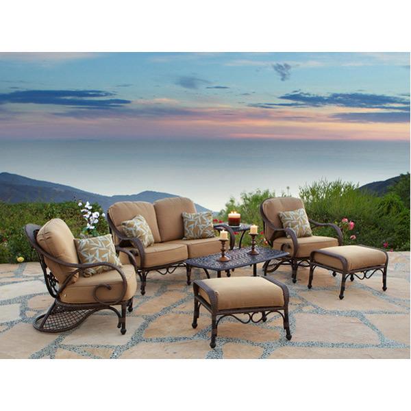 Grand Bonaire Weave Outdoor 7 Piece Outdoor Set Outdoor Furniture Tuscan 