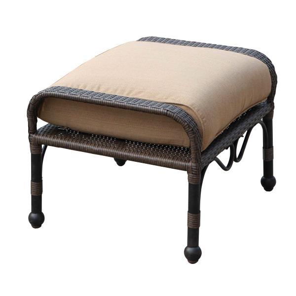 Grand Bonaire Weave Outdoor Ottoman Outdoor Furniture Tuscan 