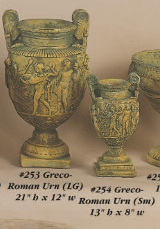 Greco Roman Urn Cast Stone Outdoor Garden Planter Planter Tuscan 