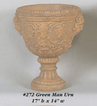 Thumbnail for Green Man Urn Cast Stone Outdoor Garden Planter Planter Tuscan 