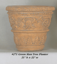 Thumbnail for Green Man Tree Planter Cast Stone Outdoor Garden Planter Planter Tuscan 