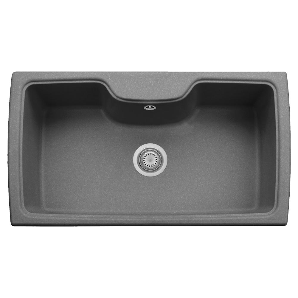 Latoscana HR0860 Harmony Single Basin Drop-In Kitchen Sink Kitchen Sinks Latoscana Titanium 