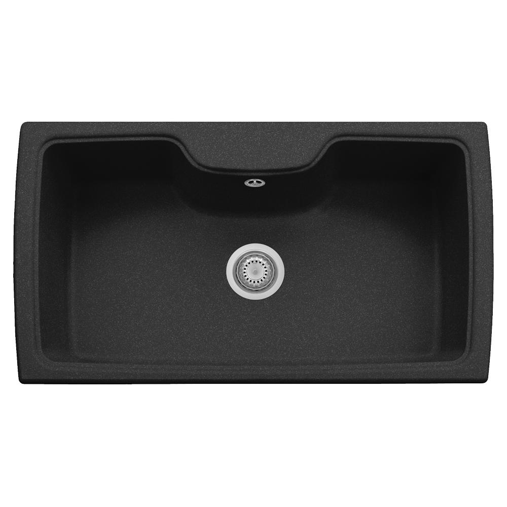 Latoscana HR0860 Harmony Single Basin Drop-In Kitchen Sink Kitchen Sinks Latoscana Black Metallic 