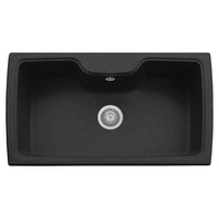 Thumbnail for Latoscana HR0860 Harmony Single Basin Drop-In Kitchen Sink Kitchen Sinks Latoscana Black Metallic 