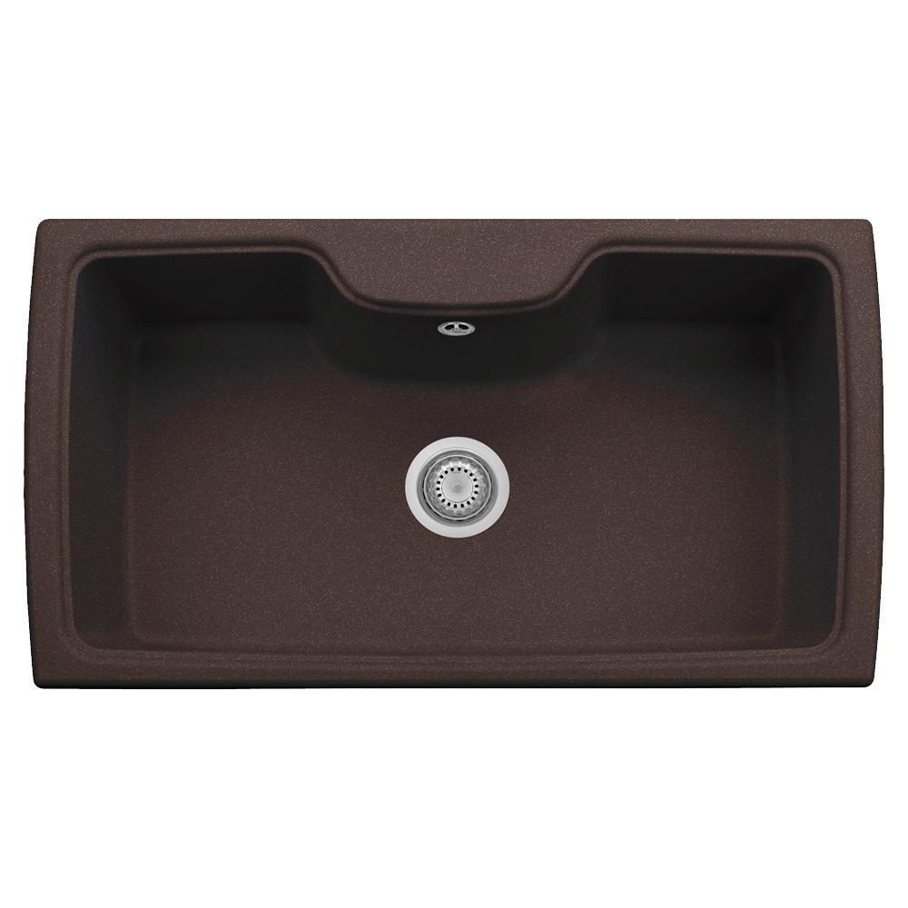 Latoscana HR0860 Harmony Single Basin Drop-In Kitchen Sink Kitchen Sinks Latoscana Brown 