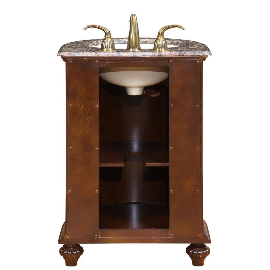 Silkroad 24" Traditional Single Sink Bathroom Vanity Vanity Silkroad Exclusive 